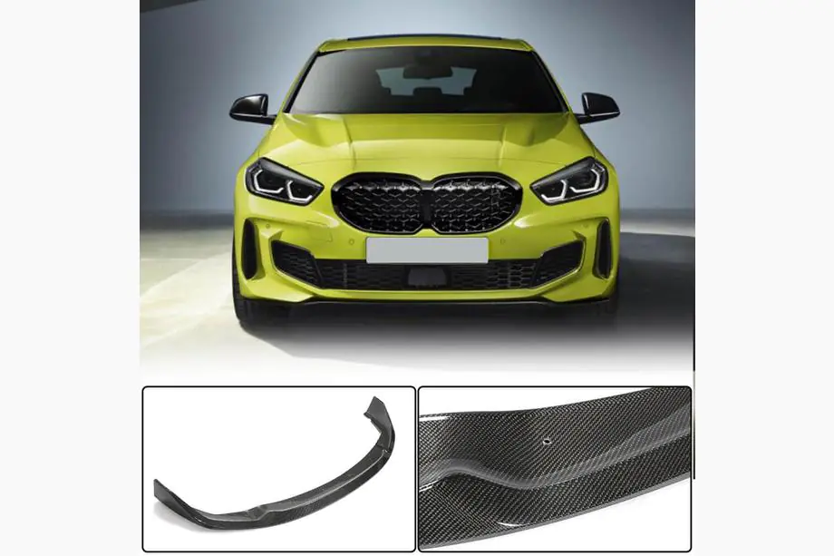 BMW 1 Serie F40 2019–2024 Front bumper lip Lip (voor M-Sport, carbon) Image