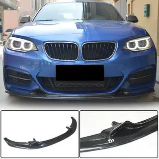 Front bumper lip spoiler V1 (voor F22/F23 M-Sport, carbon) foto 1