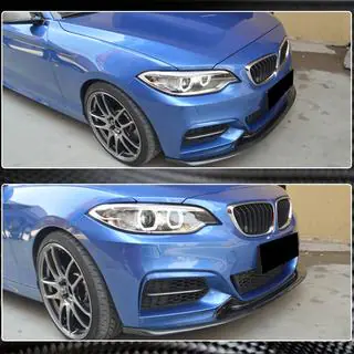 Front bumper lip spoiler V1 (voor F22/F23 M-Sport, carbon) foto 4