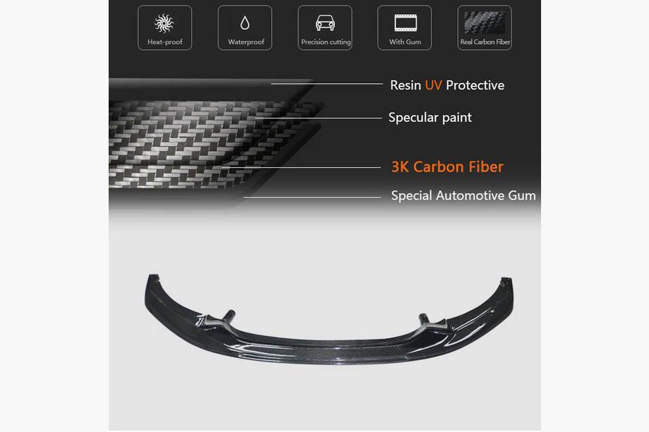 BMW 2-serie F22/F23 2014–2021 Front bumper lip spoiler V1 (voor F22/F23 M-Sport, carbon) Foto 5