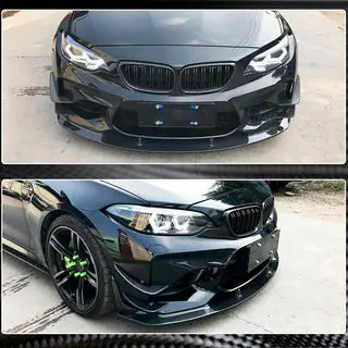 Frontbumper lip Lip V6 (voor F87 M2, carbon) foto 3