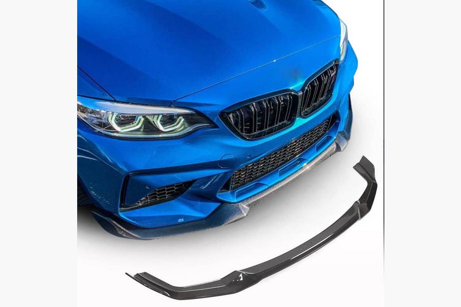 BMW 2-serie F22/F23 2014–2021 Front bumper lip Lip V3 (voor F87 M2 Competition, carbon) Image