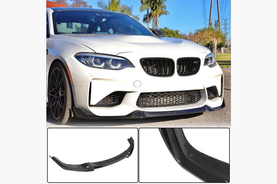 BMW 2-serie F22/F23 2014–2021 Voorbumper lip Lip V4 (voor F87 M2, carbon) Image