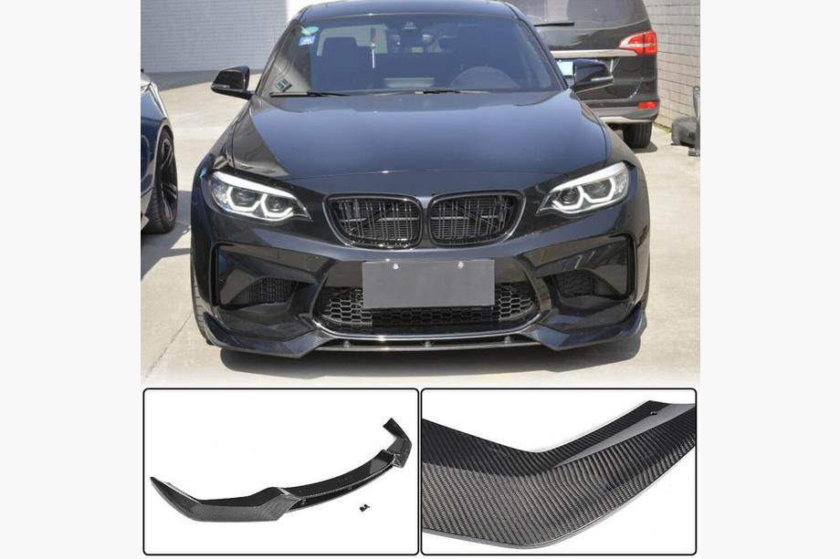 BMW 2-serie F22/F23 2014–2021 Voorbumper lipspoiler Lip V3 (voor F87 M2, carbon) Foto 3
