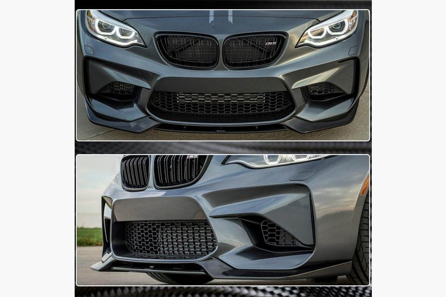 BMW 2-serie F22/F23 2014–2021 Voorbumper lipspoiler Lip V3 (voor F87 M2, carbon) Foto 7
