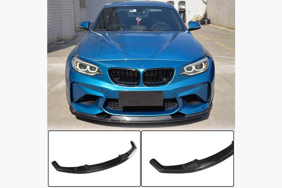 BMW 2-serie F22/F23 2014–2021 Voorbumper lipspoiler Lip V1 (voor F87 M2, carbon) Image