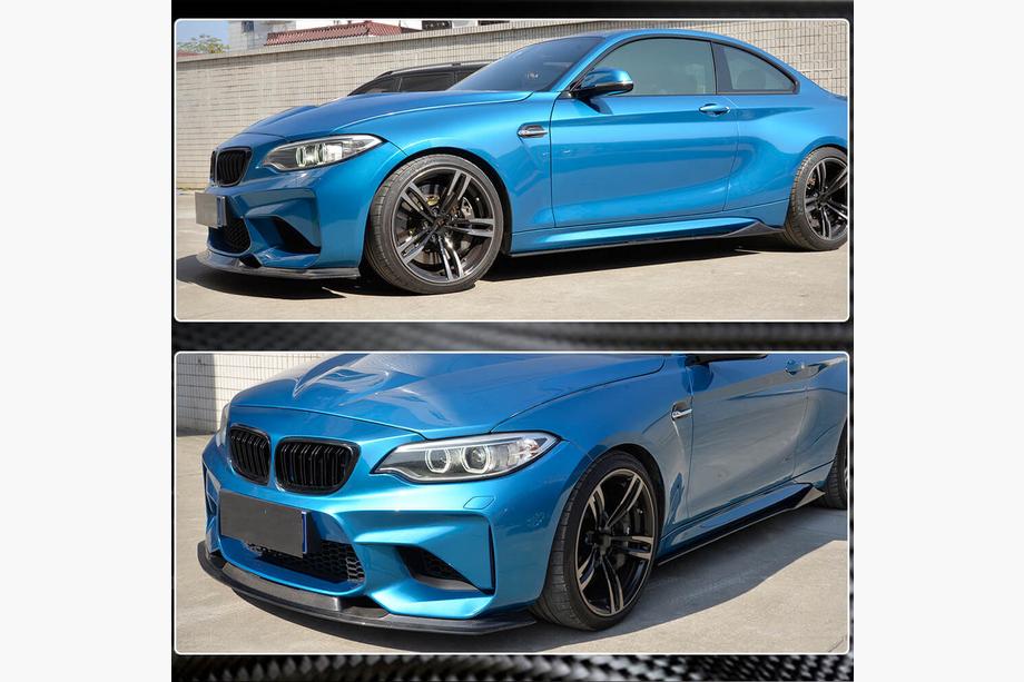 BMW 2-serie F22/F23 2014–2021 Voorbumper lip FRP V9 (voor F87) Foto 3