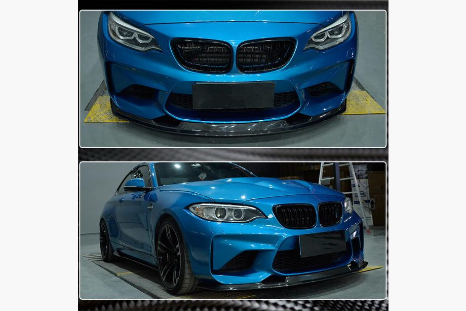 BMW 2-serie F22/F23 2014–2021 Voorbumper lip FRP V9 (voor F87) Foto 4