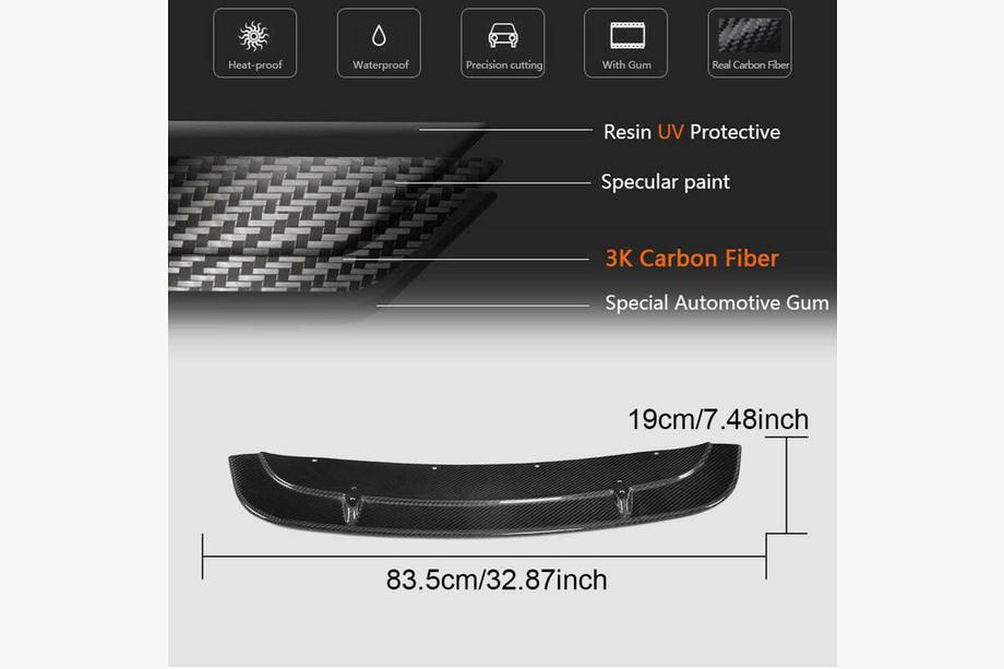 BMW 2-serie F22/F23 2014–2021 Carbon V7 frontbumper lip (voor M2 Competition) Foto 6
