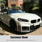 BMW 2 Serie G42 2021– Frontbumper lip Lip V1 (voor G87, carbon) foto 3