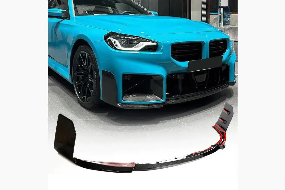 BMW 2 Serie G42 2021– Frontbumper lip Lip V1 (voor G87, carbon) Image