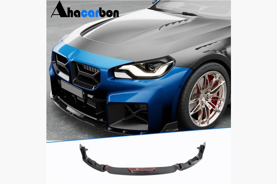 BMW 2 Serie G42 2021– Frontlip Lip V2 voor voorbumper (voor G87, carbon) Image