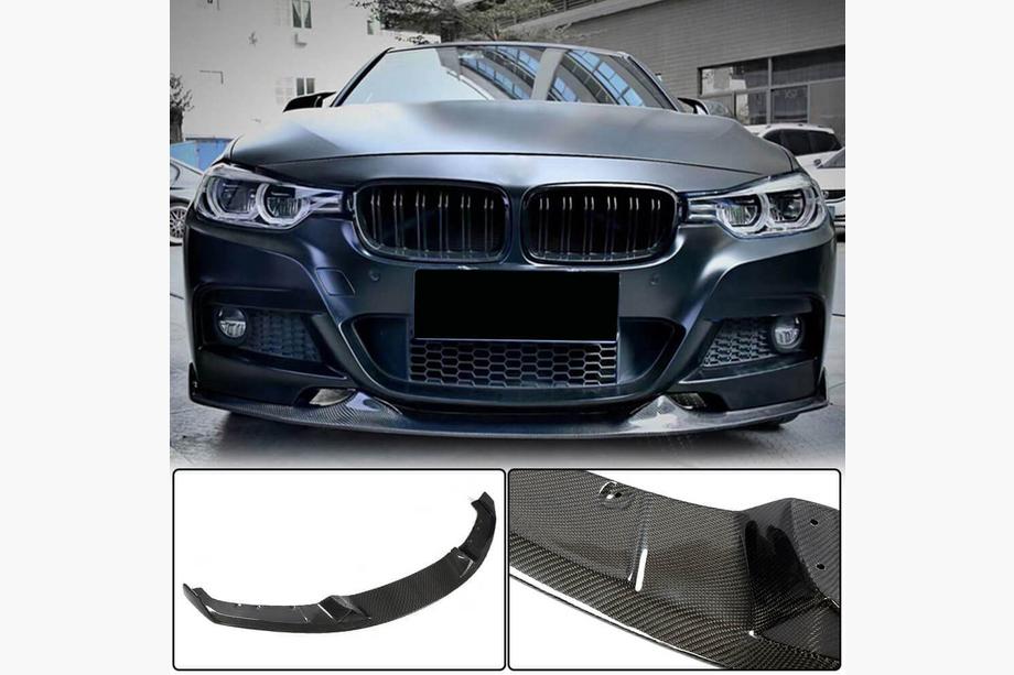 BMW 3 Serie F30/F31 2012–2019 Voorbumper lip Lip Mad-Style (voor F30 M-Sport, carbon) Image