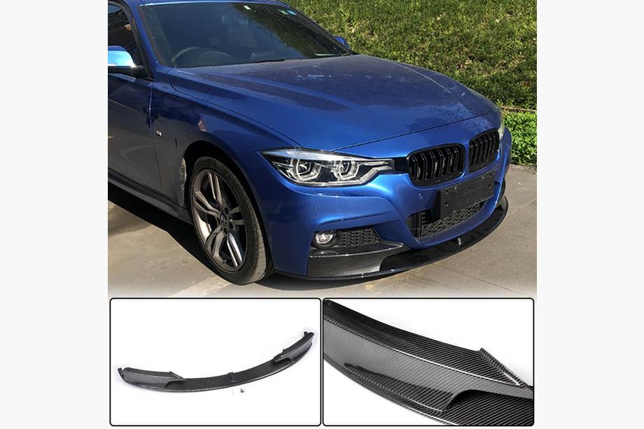 BMW 3 Serie F30/F31 2012–2019 Frontbumper lip MP-Style (voor F30 M-Sport, carbon) Foto 1