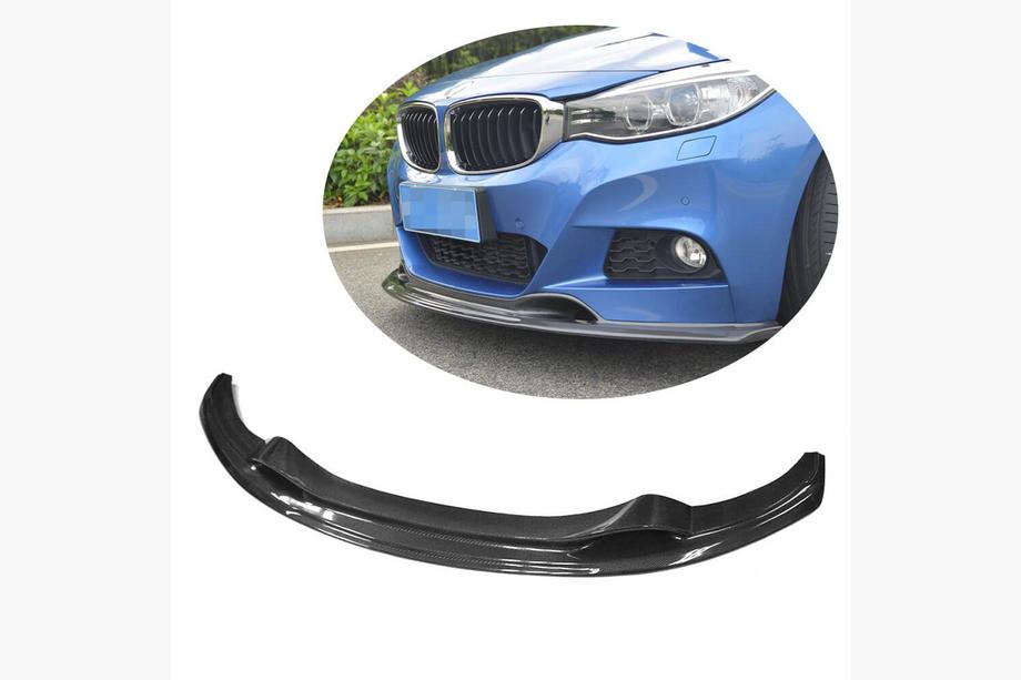 BMW 3-serie F34 2013–2020 Front bumper lip Lip V-Style (voor M-Sport, carbon) Image