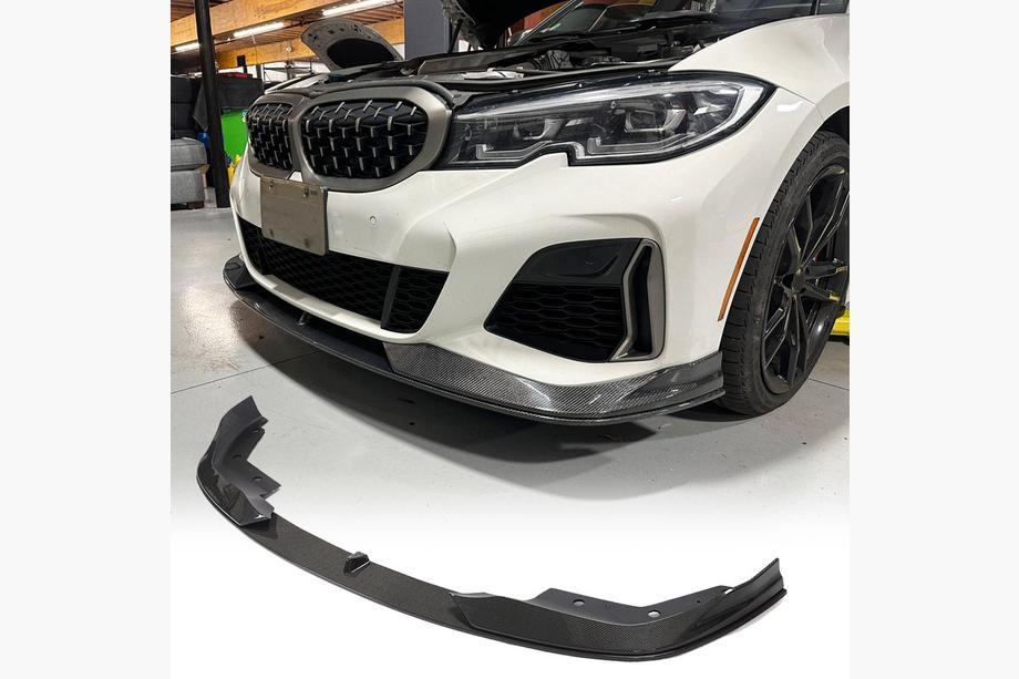BMW 3 Serie G20/G21 2018– Voorbumper lip spoiler AC-Style (voor M-Sport 2018-2022, carbon) Image
