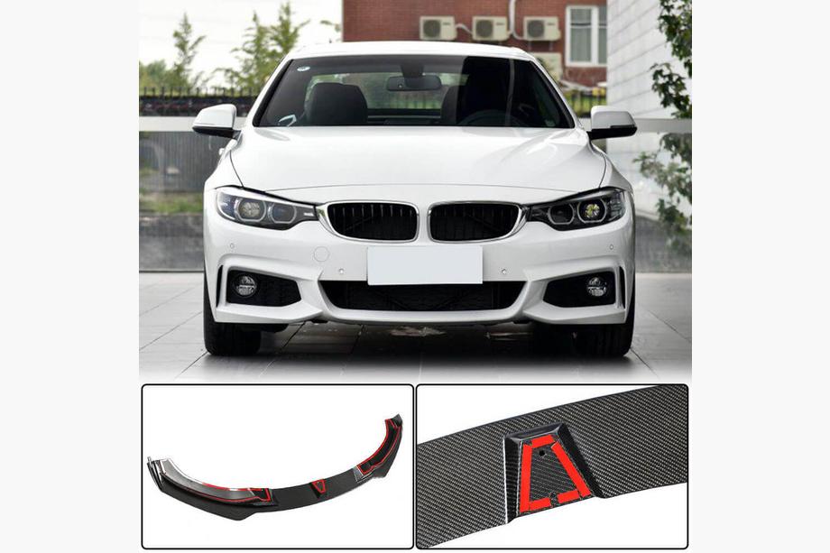 BMW 4 Serie F32/F33/F36 2012–2020 Voorbumper lipspoiler Lip V2 (voor M-Sport, carbon) Image