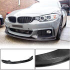 BMW 4 Serie F32/F33/F36 2012–2020 Voorbumper lip spoiler V3 (voor M-Sport, carbon) foto 1