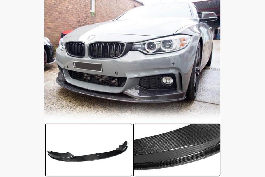 BMW 4 Serie F32/F33/F36 2012–2020 Carbon V4 front bumper lip (M-Sport) Image