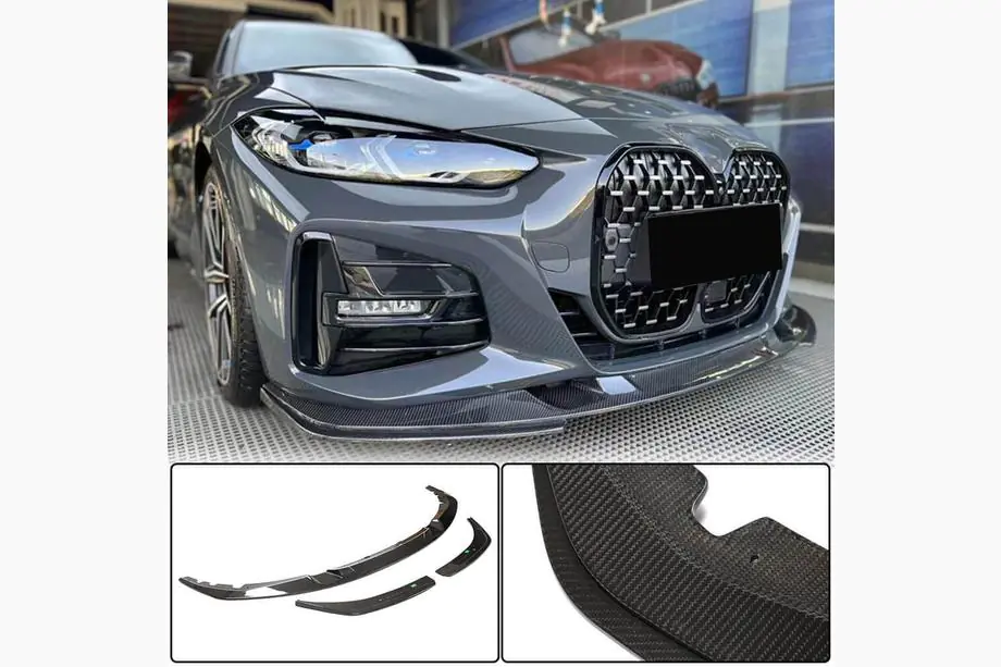 BMW 4-serie G22/23/26 2020– Voorbumper lip Lip V3 (voor G22/G23 M-Sport, carbon) Image