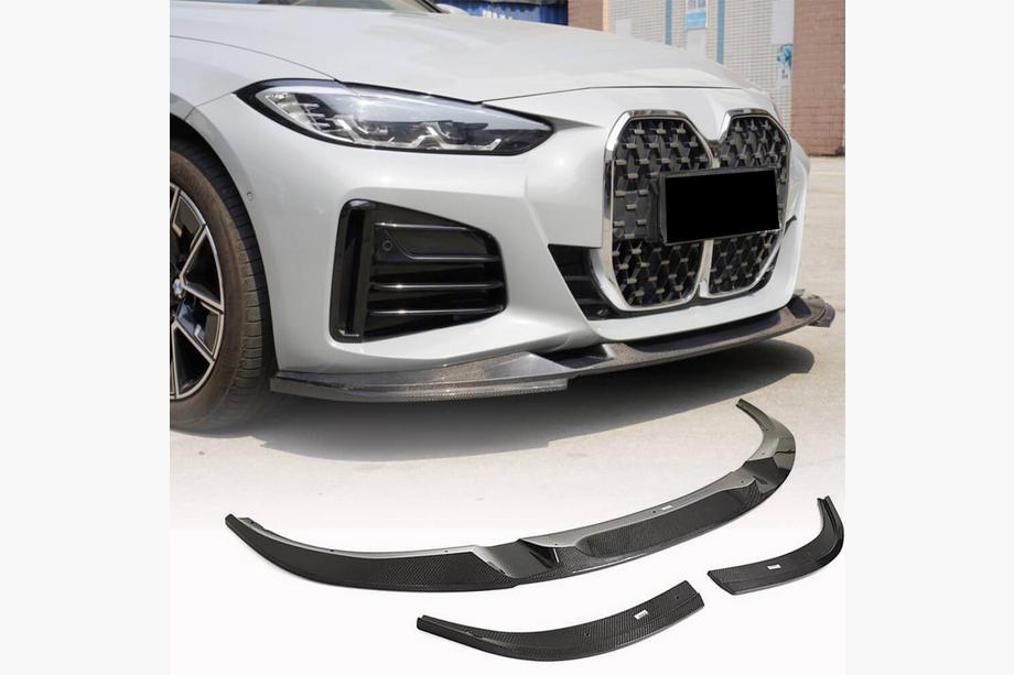 BMW 4-serie G22/23/26 2020– Voorbumper lip Lip V2 (voor G26 M-Sport, carbon) Foto 1