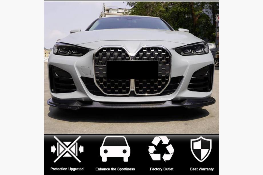 BMW 4-serie G22/23/26 2020– Voorbumper lip Lip V2 (voor G26 M-Sport, carbon) Foto 2