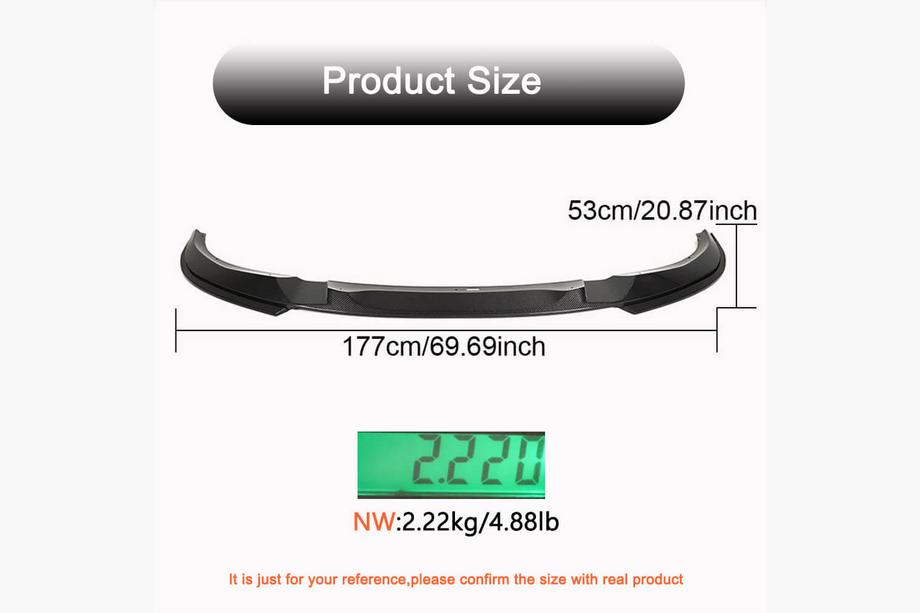 BMW 4-serie G22/23/26 2020– Voorbumper lip Lip V2 (voor G26 M-Sport, carbon) Foto 5