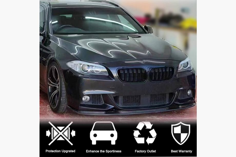 BMW 5 Serie F10/F11 2010–2016 Voorbumper lip FRP V5 (M-Sport) Foto 2