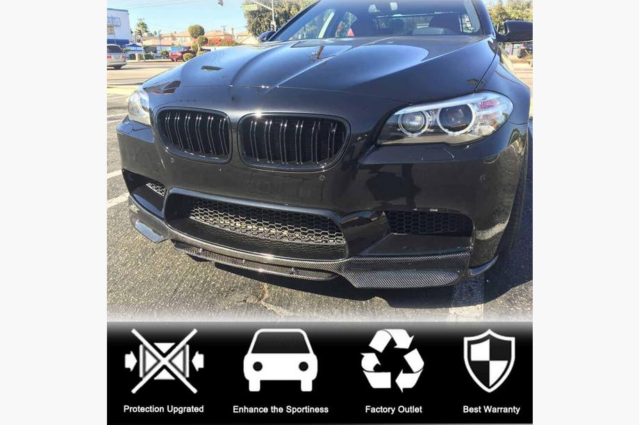 BMW 5 Serie F10/F11 2010–2016 Frontlip voorbumper Lip V1 (voor F10 M5, carbon) Foto 2
