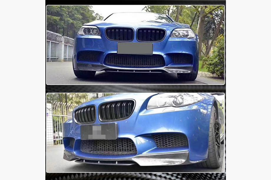 BMW 5 Serie F10/F11 2010–2016 Frontlip voorbumper Lip V1 (voor F10 M5, carbon) Foto 3