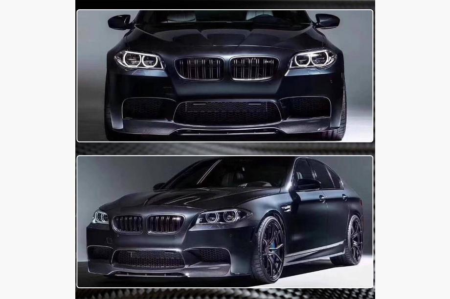 BMW 5 Serie F10/F11 2010–2016 Frontlip voorbumper Lip V1 (voor F10 M5, carbon) Foto 4