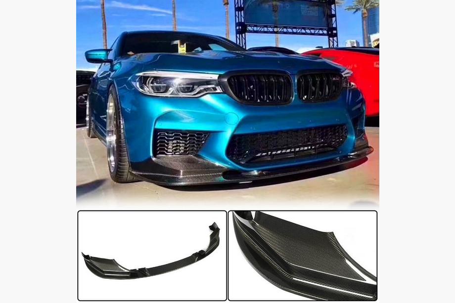 BMW 5 Serie G30/G31 2017–2023 Front bumper lipspoiler Lip V1 (voor M5 F90 2017-2020, carbon) Foto 1