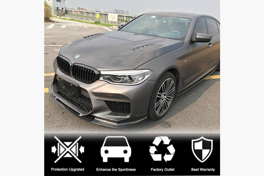BMW 5 Serie G30/G31 2017–2023 Front bumper lipspoiler Lip V1 (voor M5 F90 2017-2020, carbon) Foto 3