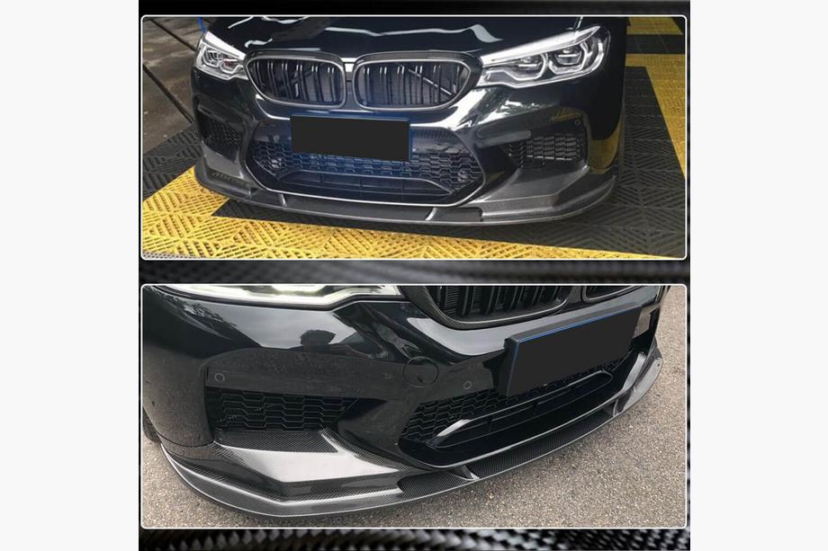 BMW 5 Serie G30/G31 2017–2023 Front bumper lipspoiler Lip V1 (voor M5 F90 2017-2020, carbon) Foto 4