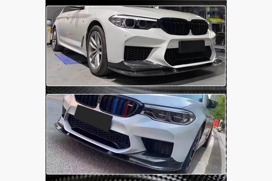 BMW 5 Serie G30/G31 2017–2023 Front bumper lipspoiler Lip V1 (voor M5 F90 2017-2020, carbon) Foto 5