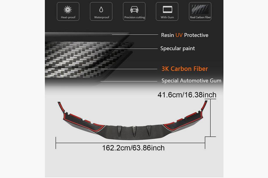 BMW 5 Serie G30/G31 2017–2023 FRP V5 voorbumper lip (voor M5 2017-2020) Foto 7