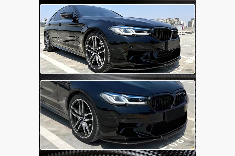 BMW 5 Serie G30/G31 2017–2023 Voorbumper lip Lip V4 (voor M5 F90 2020-2024, carbon) Foto 3