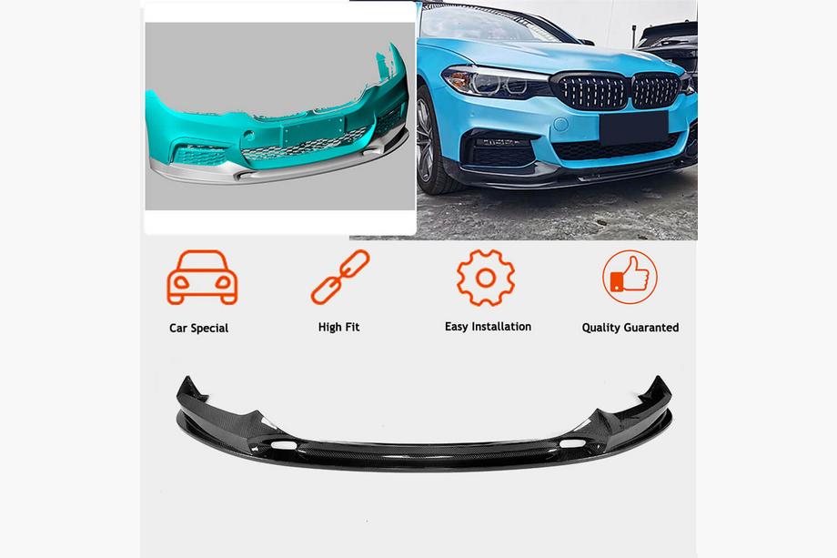 BMW 5 Serie G30/G31 2017–2023 Frontbumper lip Lip V2 (voor M-Sport 2017-2020, carbon) Foto 2