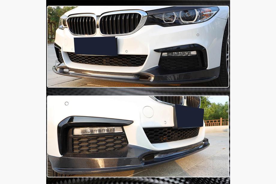 BMW 5 Serie G30/G31 2017–2023 Frontbumper lip Lip V2 (voor M-Sport 2017-2020, carbon) Foto 5