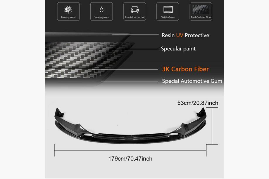 BMW 5 Serie G30/G31 2017–2023 Frontbumper lip Lip V2 (voor M-Sport 2017-2020, carbon) Foto 6