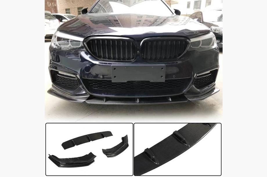 BMW 5 Serie G30/G31 2017–2023 Front bumper lip Lip V4 (voor M-Sport 2017-2020, carbon) Image
