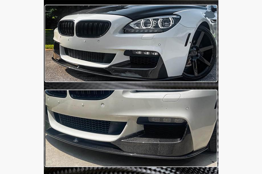 BMW 6-serie F12/F13/F06 2011–2018 Front bumper lip Lip V1 (voor M-Sport, carbon) Foto 3