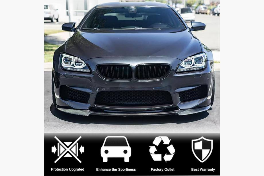 BMW 6-serie F12/F13/F06 2011–2018 Front bumperlip Lip V1 (voor M6, carbon) Foto 3