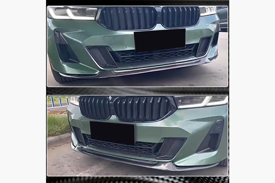 BMW 6-serie G32 2017– Frontlip voor voorbumper (voor M-Sport 2017-2020, carbon) Foto 5