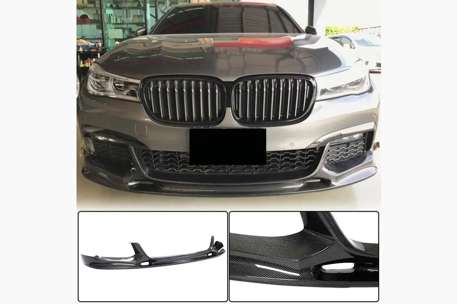 BMW 7 Serie G11/G12 2015–2022 Frontbumper lip Lip V1 (voor M-Sport 2016-2019, carbon) Image