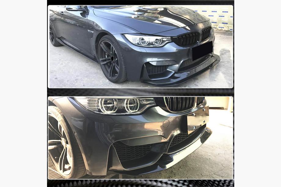 BMW 3 Serie F30/F31 2012–2019 Frontbumper lip Lip V3 (voor F80, carbon) Foto 3
