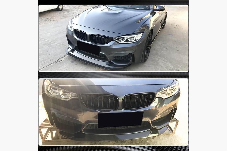 BMW 3 Serie F30/F31 2012–2019 Frontbumper lip Lip V3 (voor F80, carbon) Foto 4