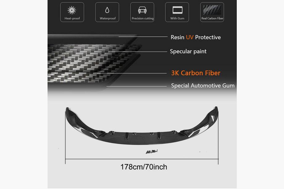 BMW 3 Serie F30/F31 2012–2019 Voorbumper lip Lip V1 (voor F80, carbon) Foto 7