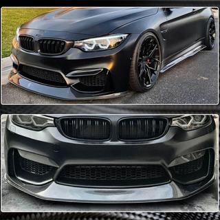 Front bumper lip Lip V7 (voor F80, Carbon) foto 4