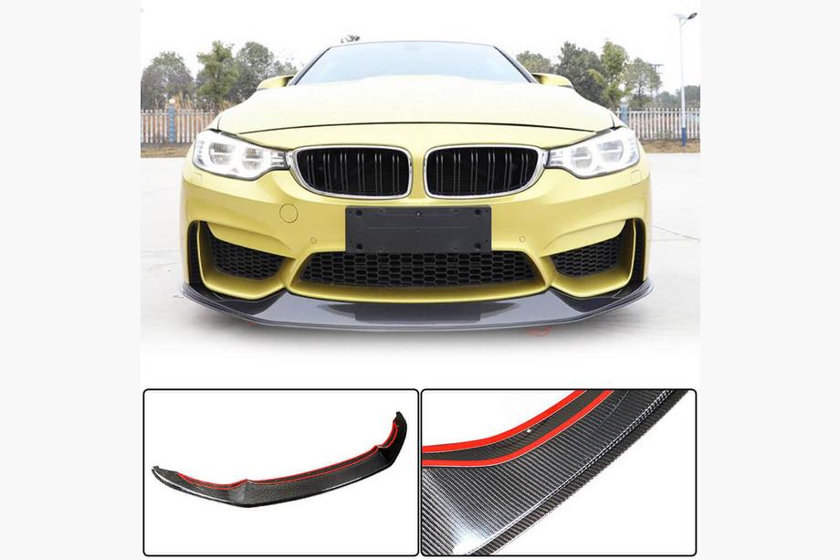 BMW 3 Serie F30/F31 2012–2019 Front bumper lip Lip V7 (voor F80, Carbon) Image